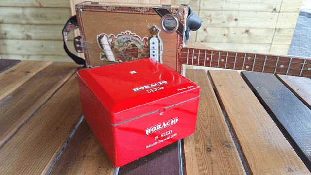 Red Horacio SLED Cigar Box Guitar Amplifier
