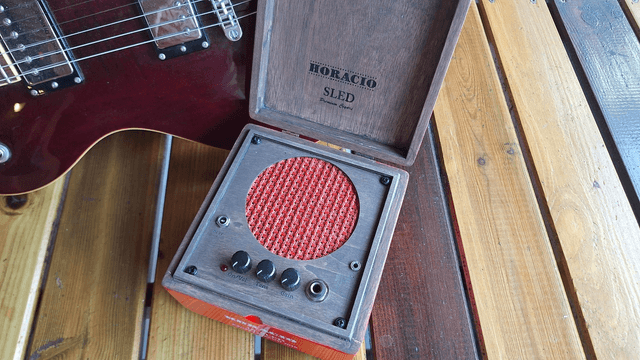 Red Horacio SLED Cigar Box Guitar Amplifier